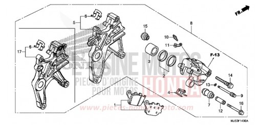 REAR BRAKE CALIPER NC750JF de 2015